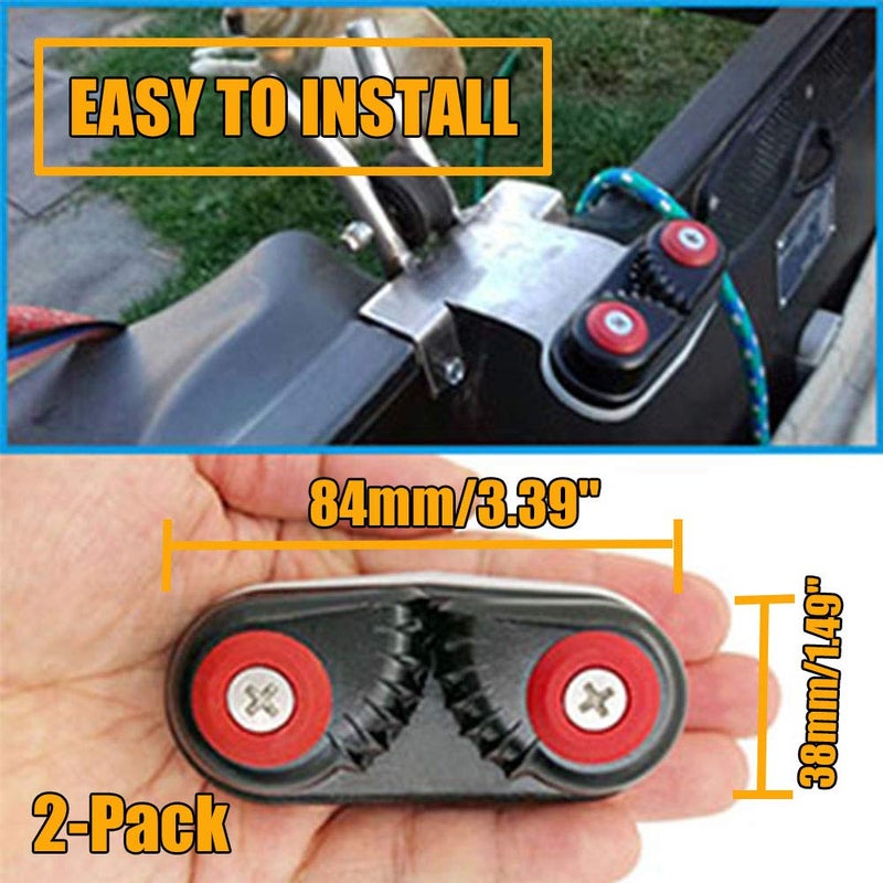 RANDDER Kayak Cam Cleat  Boat Canoe Sailing Boat Dinghy Aluminum Cam Cleats Fast Entry Kayak Cleats (Black-2 Pack) - Image 4